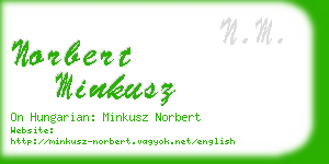 norbert minkusz business card